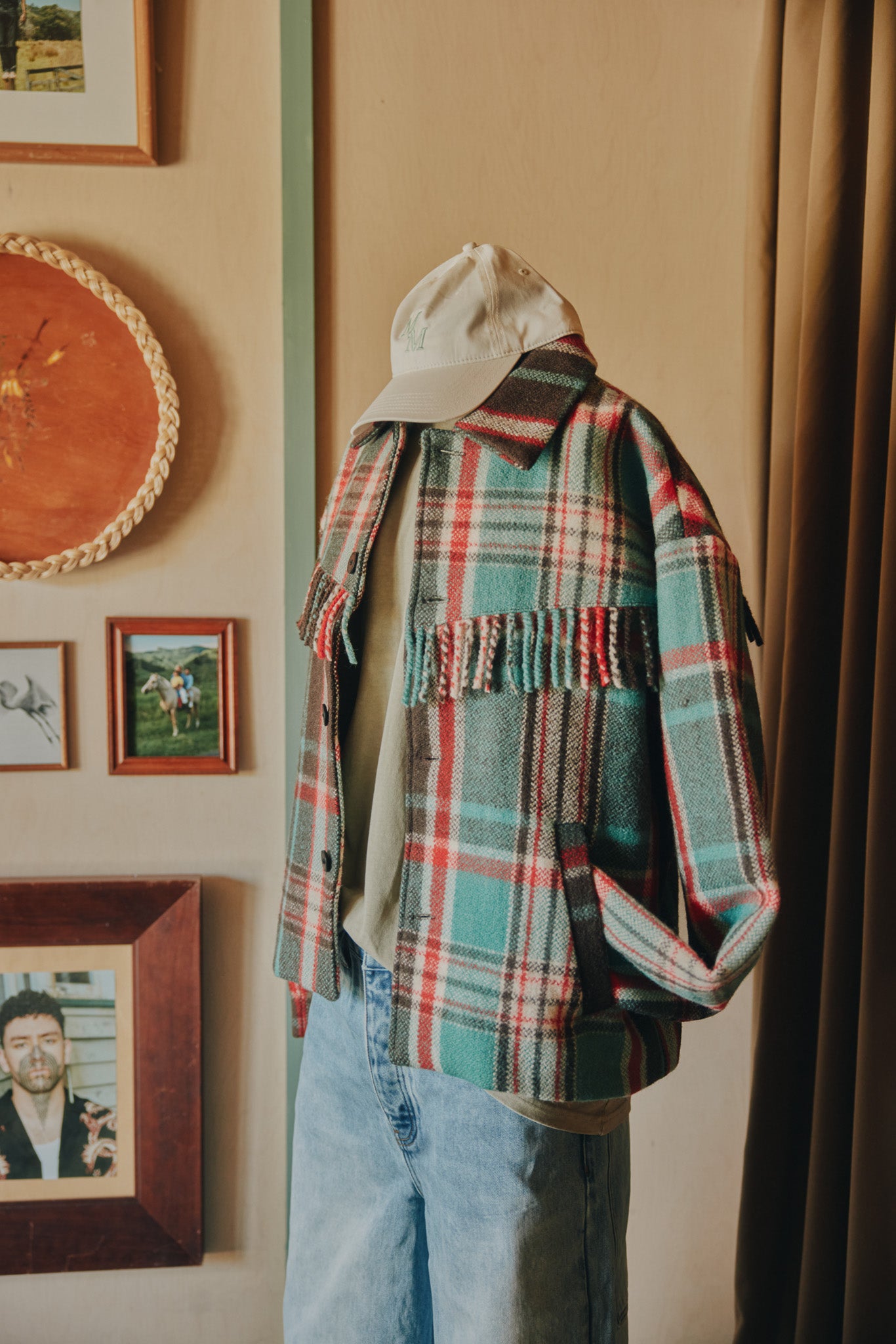 Rawiri Check Wool Blanket Jacket