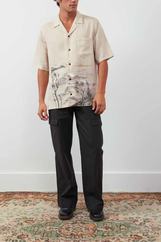 Stormy Waters Camp-Collar Printed Lyocell-Twill Shirt