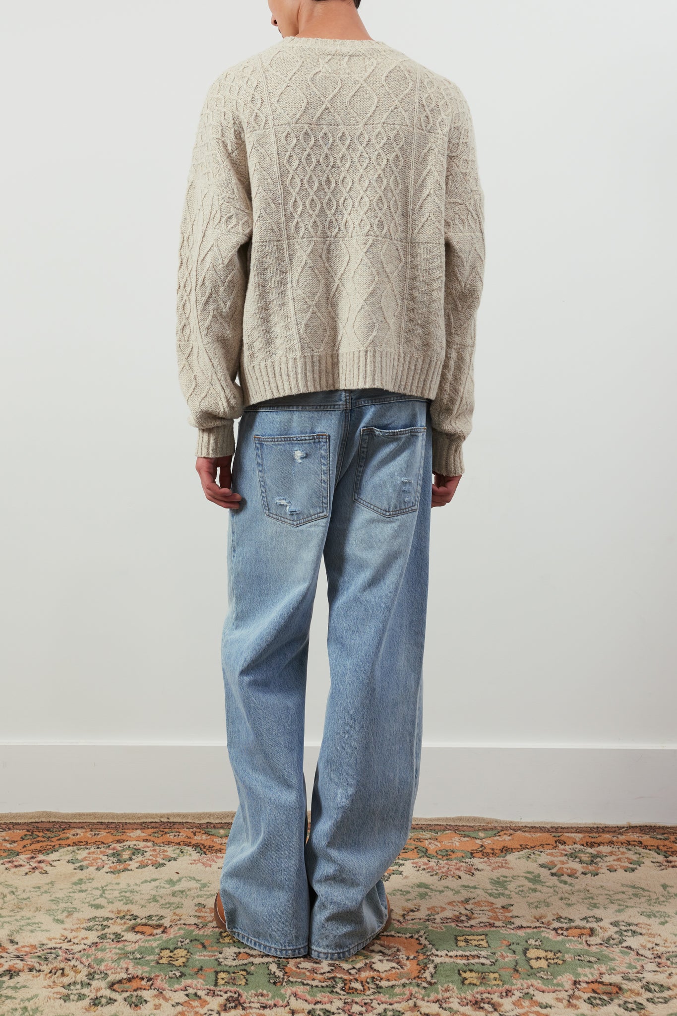 Keanu Cable-Knit Merino Wool-Blend Sweater