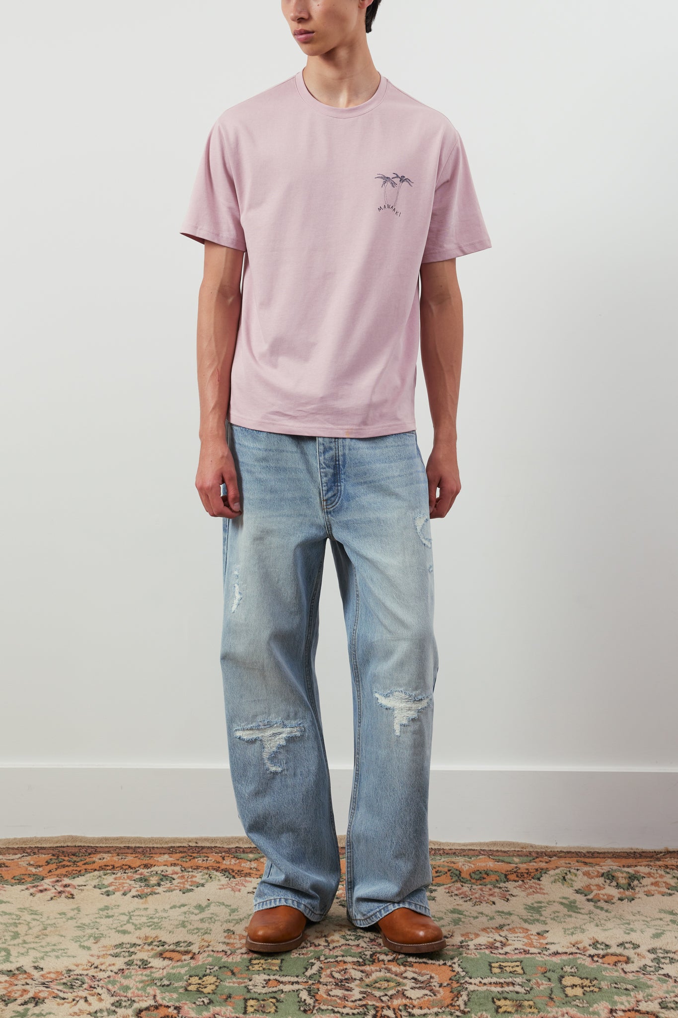 Rangi Straight-Leg Repaired Jeans