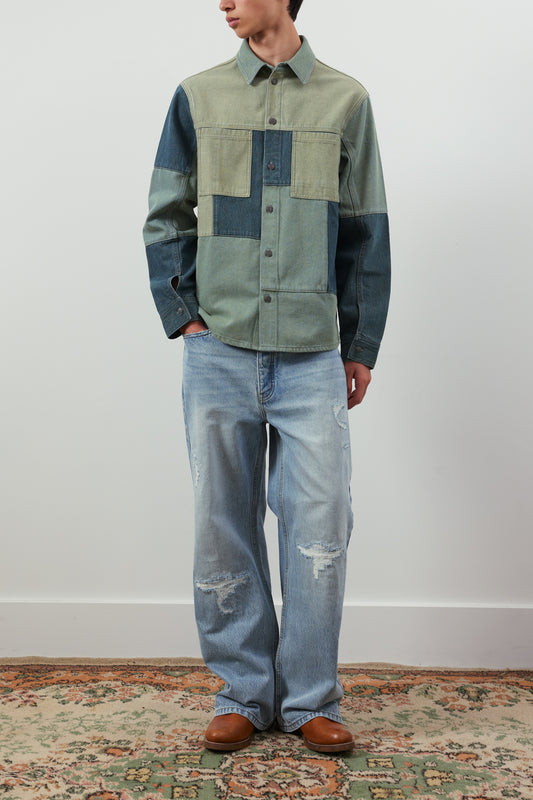 Patchwork Denim Shirt