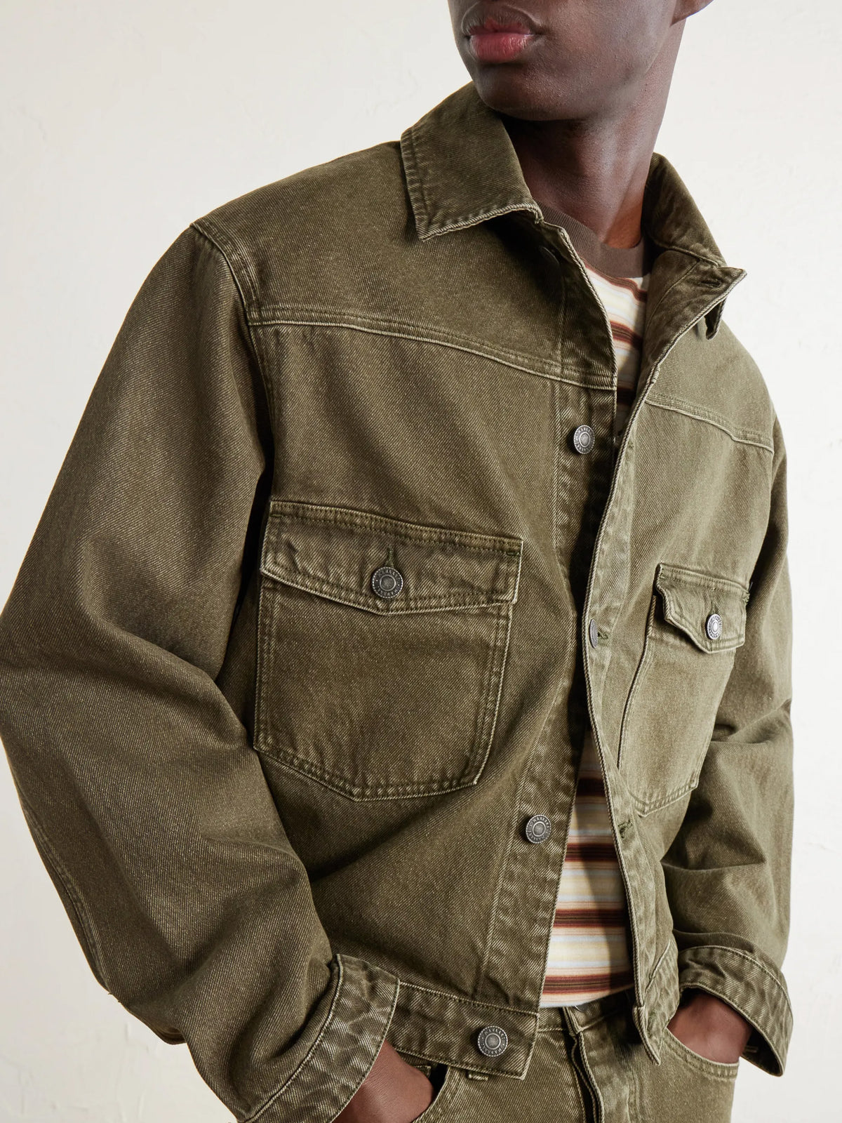 Pita Garment-Dyed Organic Denim Jacket