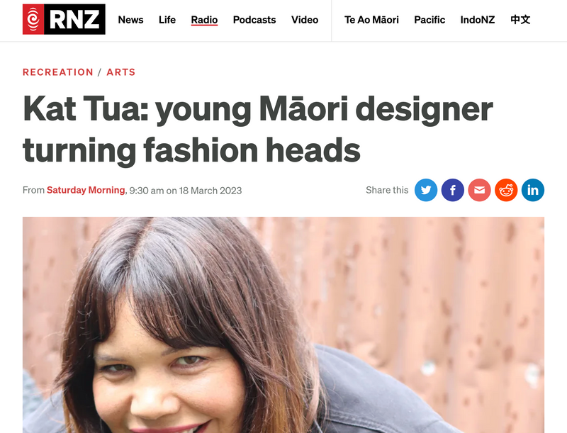 RNZ - YOUNG MĀORI DESIGNER TURNING FASHION HEADS