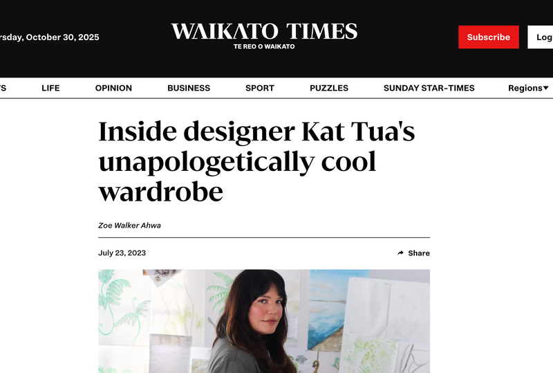 SUNDAY STAR TIMES - INSIDE KAT TUA'S UNAPOLOGETICALLY COOL WARDROBE
