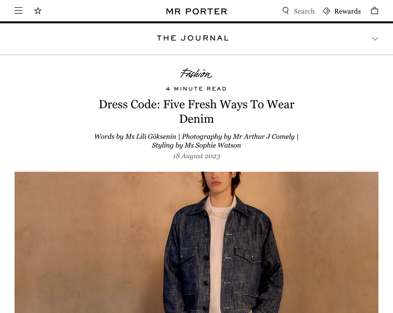 THE JOURNAL MR PORTER - DRESS CODE: FIVE FRESH WAYS TO WEAR DENIM