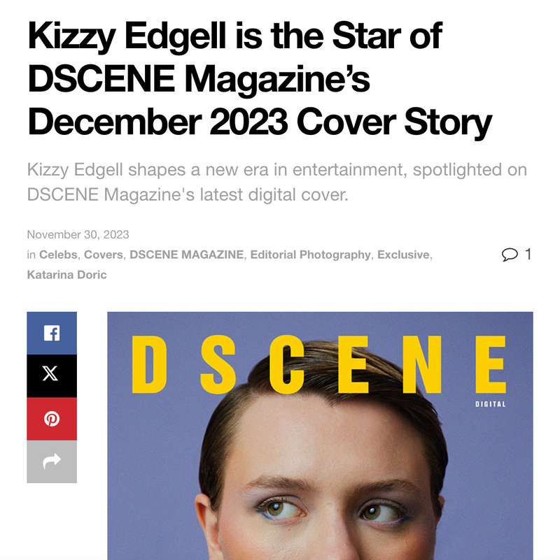 DSCENE - KIZZY EDGELL COVER STORY
