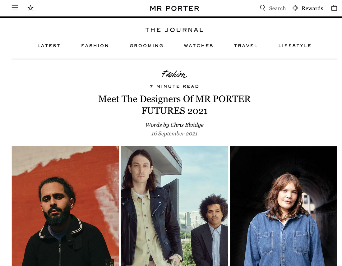 THE JOURNAL MR PORTER - MEET THE DESIGNERS OF MR PORTER FUTURES 2021