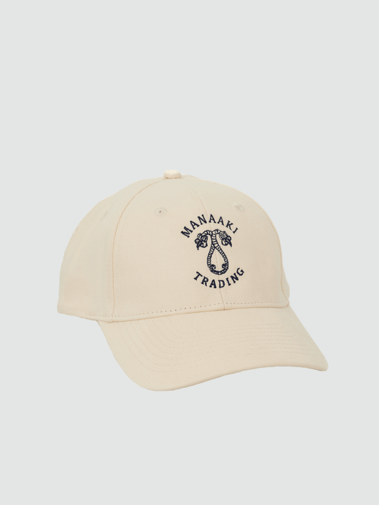 Manaaki Trading Emblem Cap - Off White