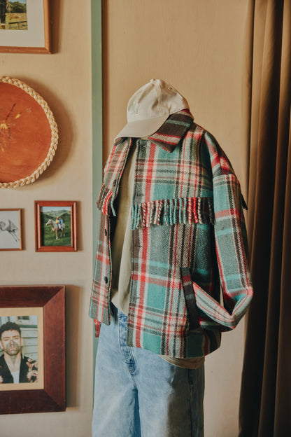Rawiri Check Wool Blanket Jacket