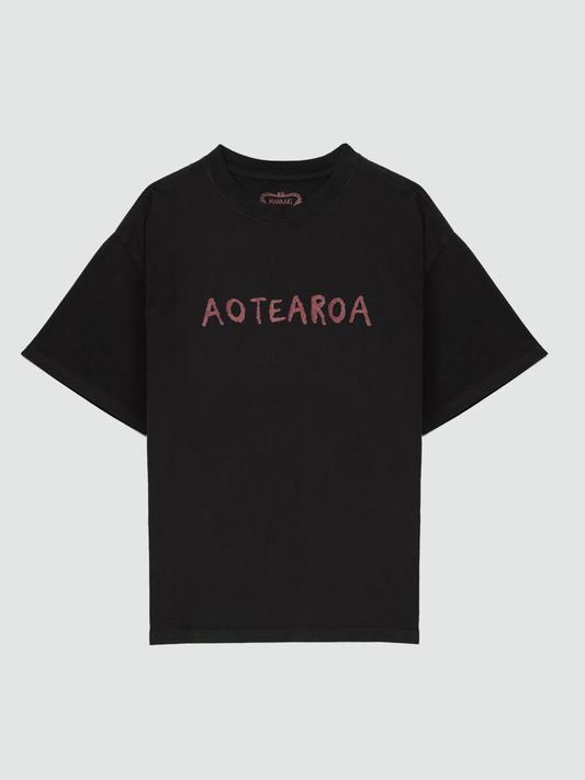 Aotearoa Print Cotton-Jersey T-Shirt