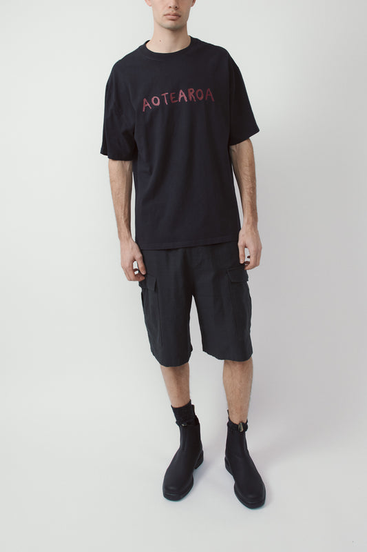 Aotearoa Print Cotton-Jersey T-Shirt