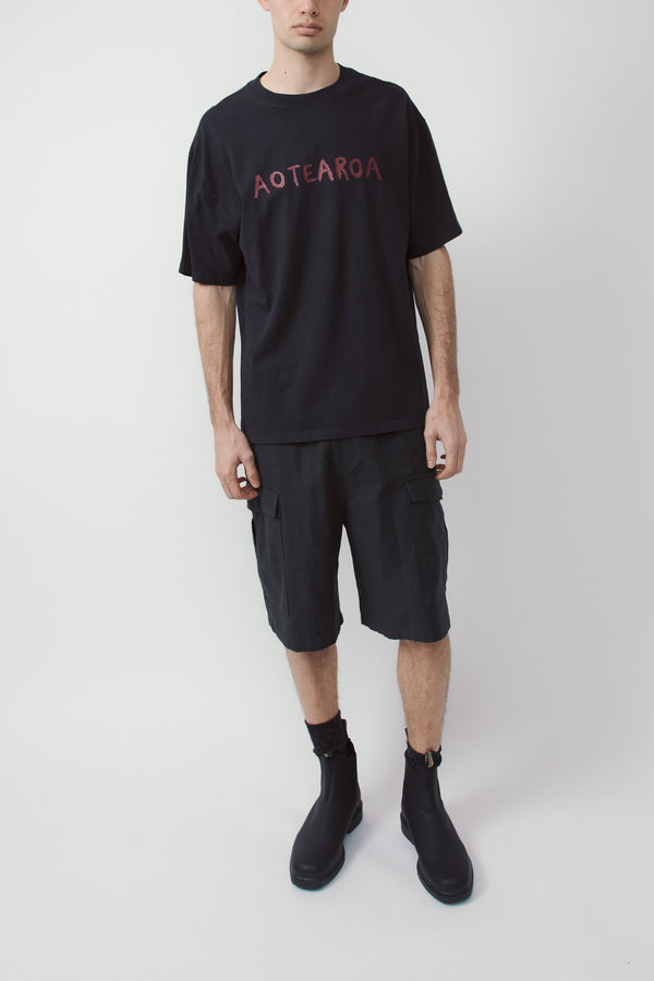 Aotearoa Print Cotton-Jersey T-Shirt
