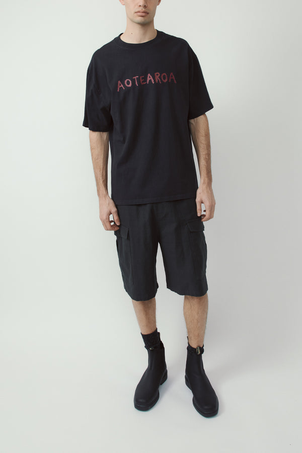 Aotearoa Print Cotton-Jersey T-Shirt