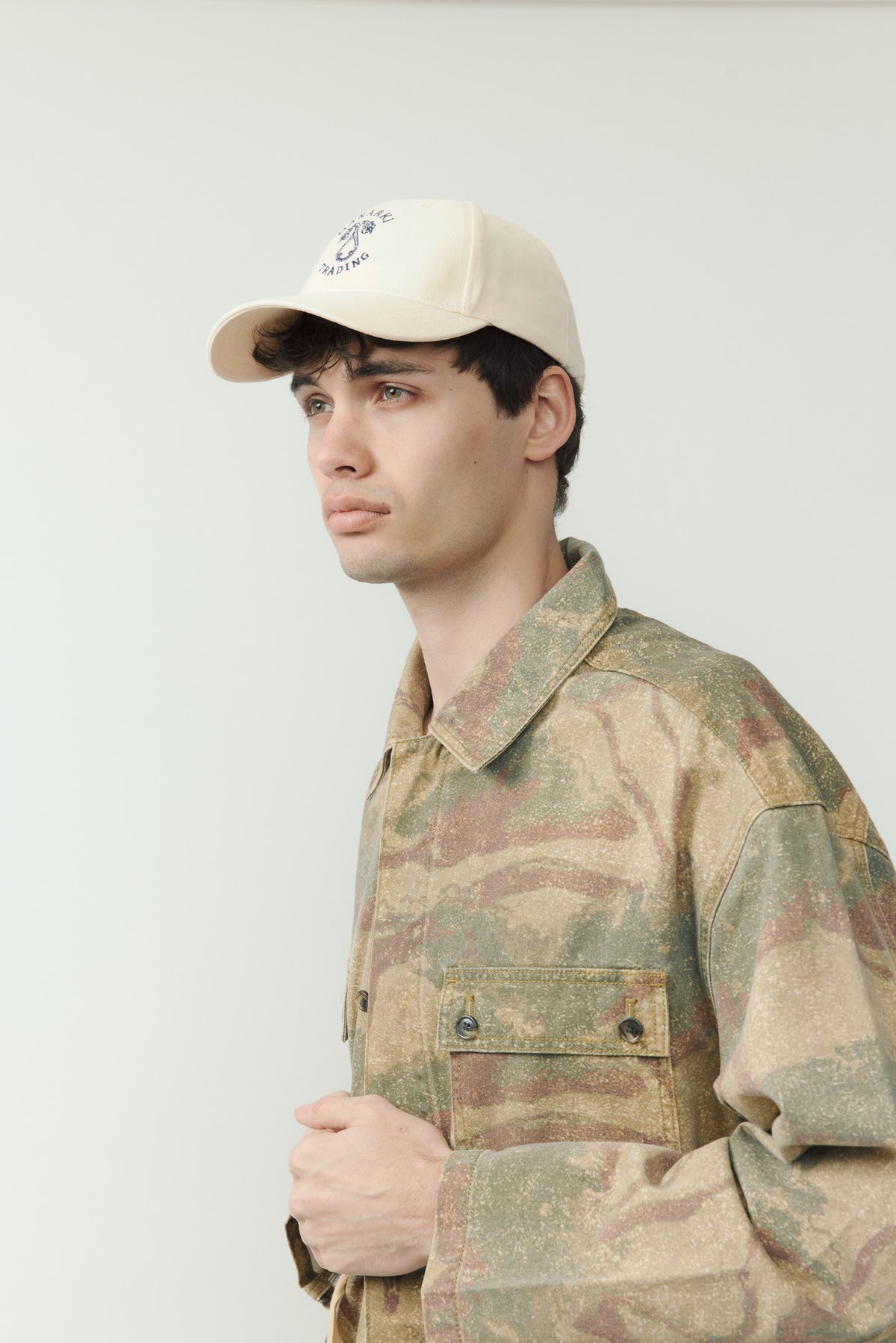 Manaaki Trading Emblem Cap - Off White