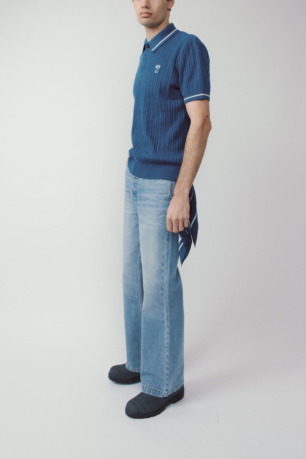 Kaea Embroidered Cotton, Hemp and Silk-Blend Knitted Polo Shirt