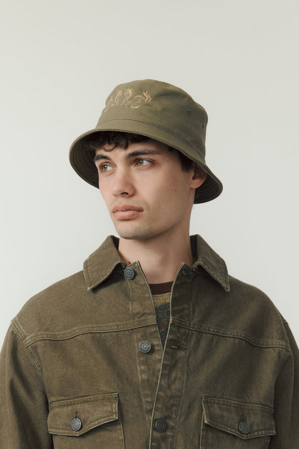Taniwha Embroidered Bucket Hat