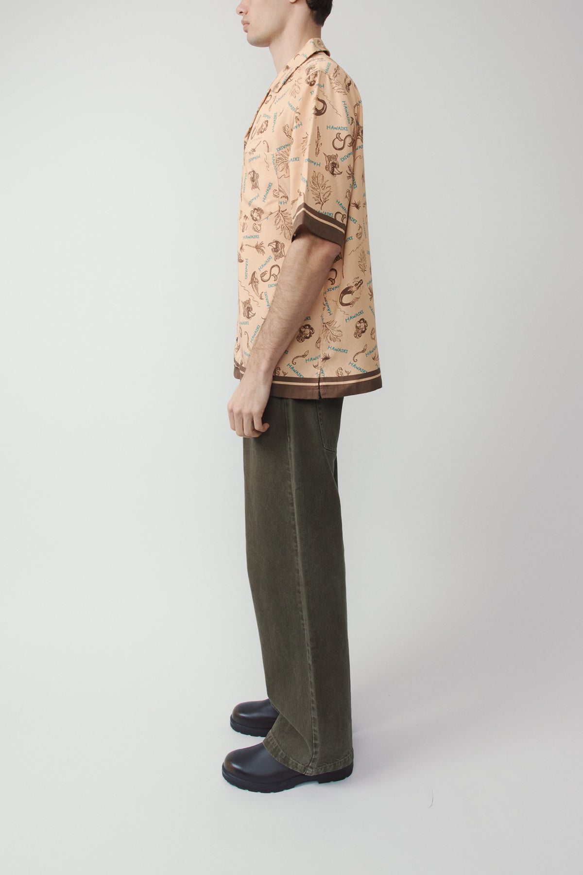 Hawaiki Camp-Collar Printed Lyocell-Twill Shirt