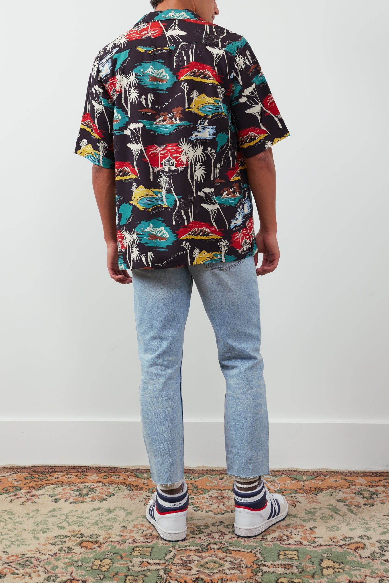 Te Ika A Māui Camp Collar Printed Lyocell-Twill Shirt