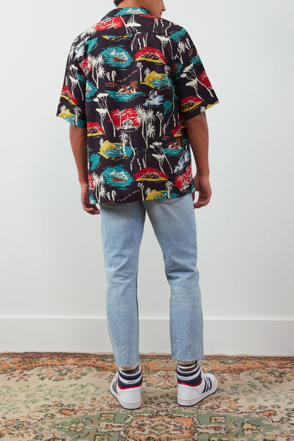 Te Ika A Māui Camp Collar Printed Lyocell-Twill Shirt