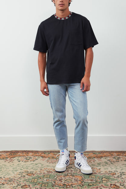 Tu Meke Oversized Neck Band Cotton-Jersey T-Shirt