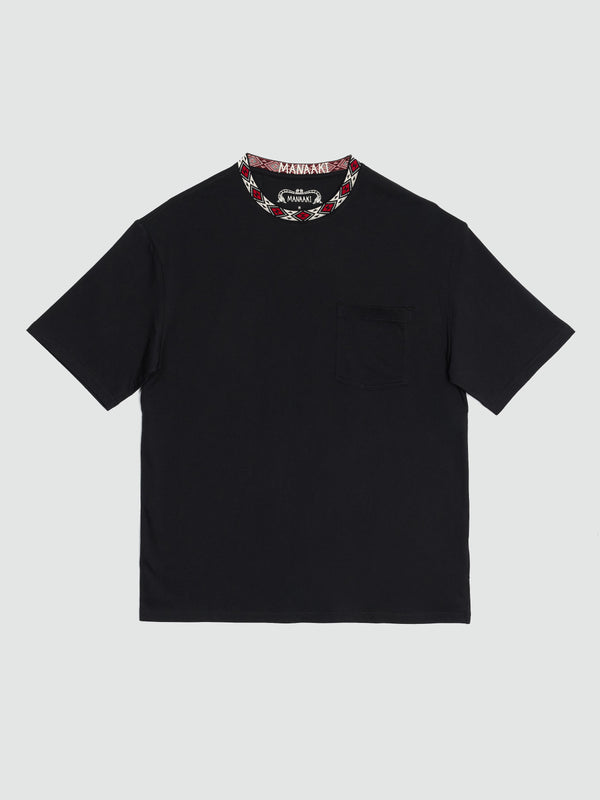 Tu Meke Oversized Neck Band Cotton-Jersey T-Shirt