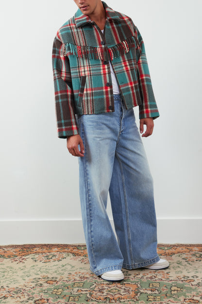 Rawiri Check Wool Blanket Jacket