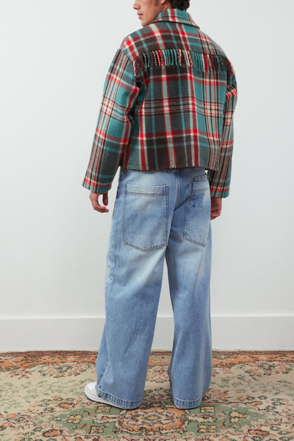 Rawiri Check Wool Blanket Jacket