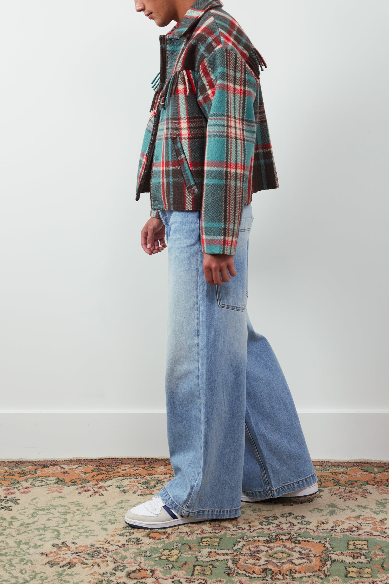 Rawiri Check Wool Blanket Jacket