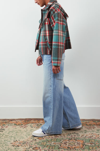 Rawiri Check Wool Blanket Jacket