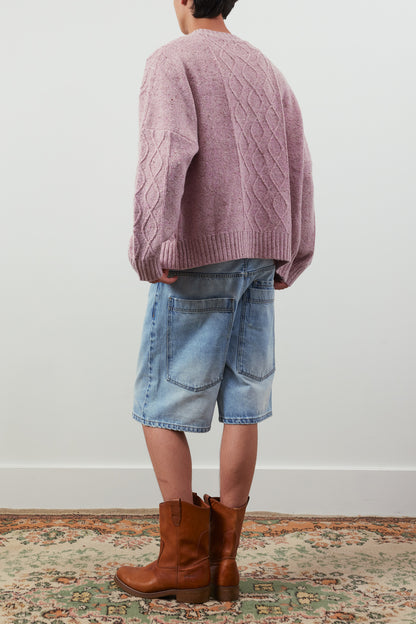 Keanu Cable-Knit Merino Wool-Blend Cardigan