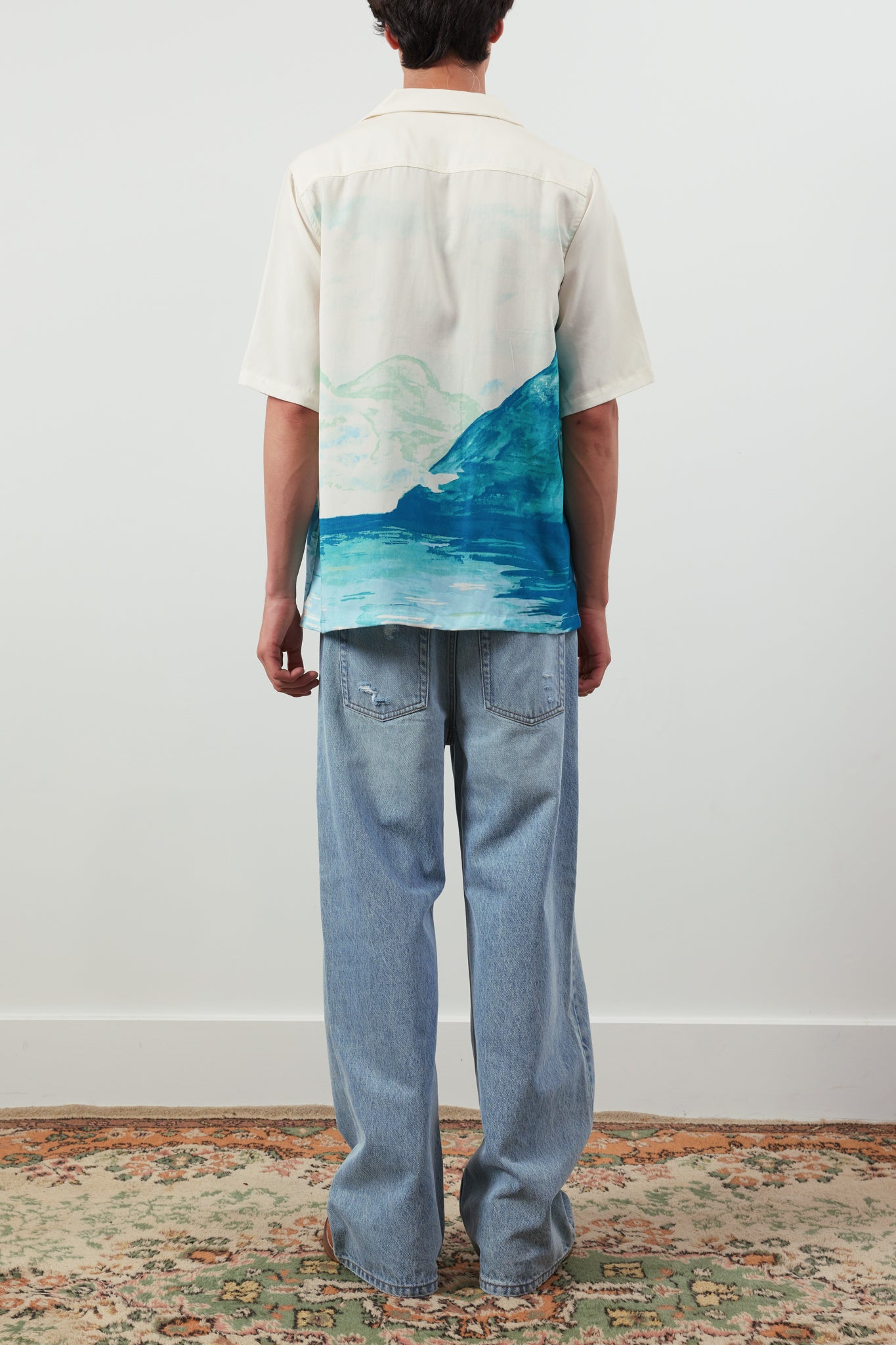 Paradise Camp-Collar Printed Lyocell Shirt