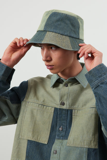 Patchwork Denim Bucket Hat