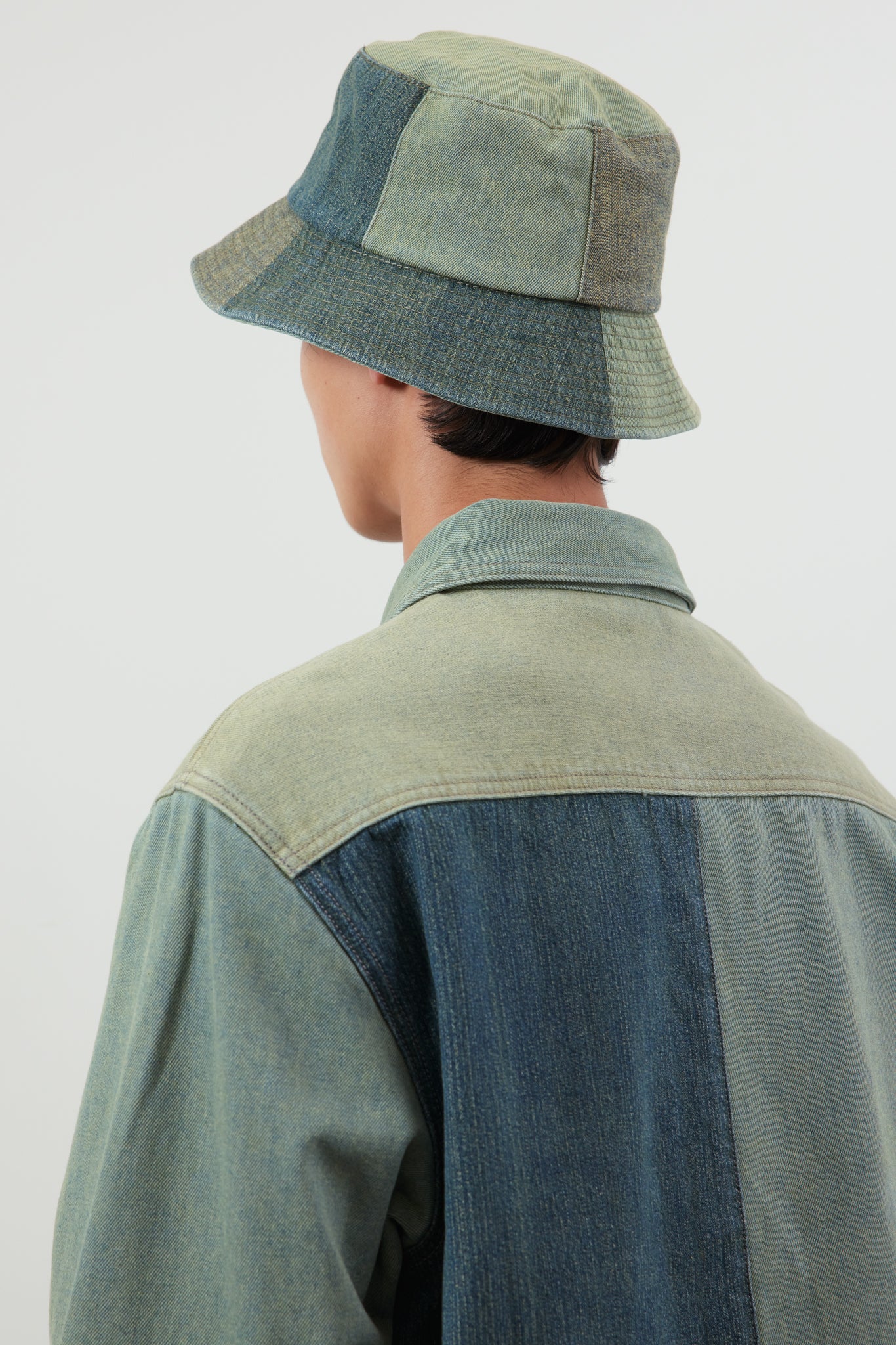 Patchwork Denim Bucket Hat