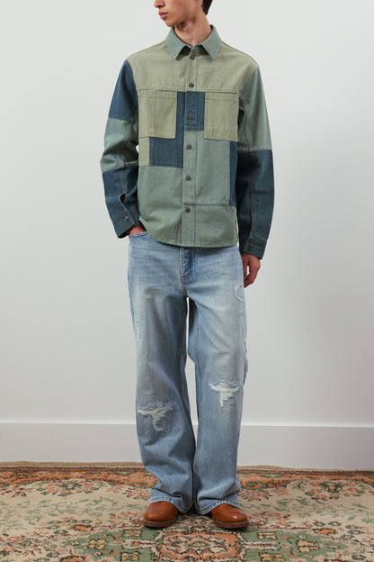 Patchwork Denim Shirt