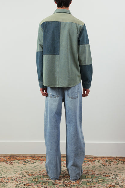 Patchwork Denim Shirt
