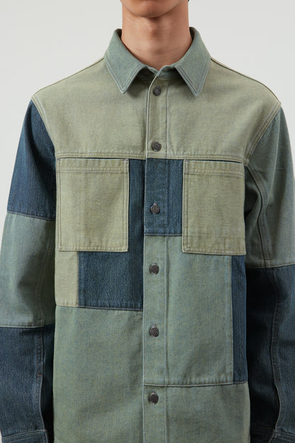 Patchwork Denim Shirt