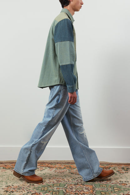 Patchwork Denim Shirt