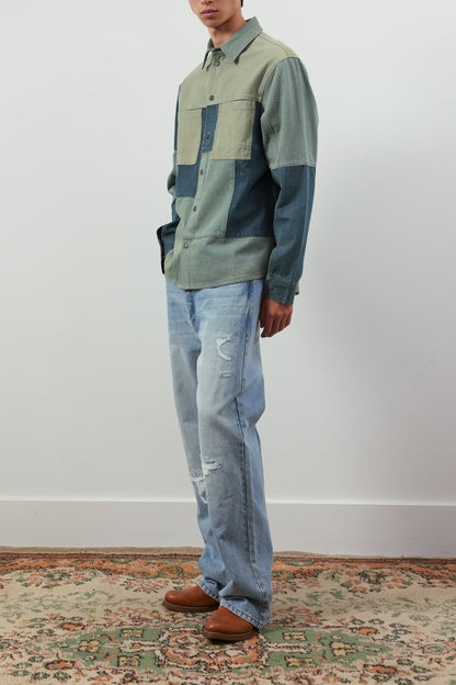 Patchwork Denim Shirt