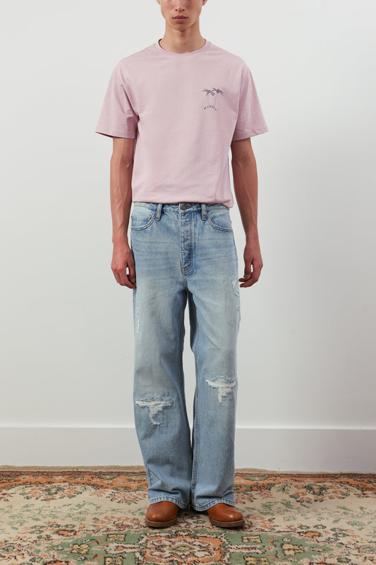 Rangi Straight-Leg Repaired Jeans