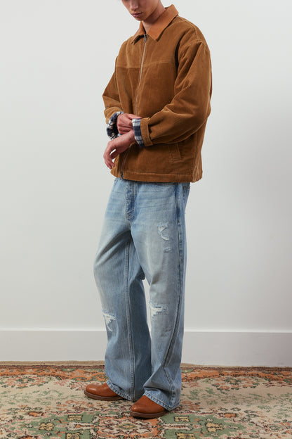 Wiri Leather-Trimmed Cotton-Corduroy Jacket