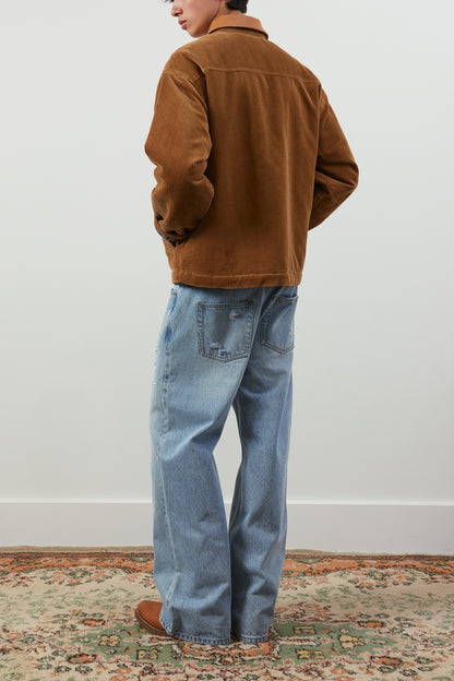Wiri Leather-Trimmed Cotton-Corduroy Jacket