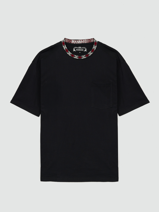 Tu Meke Oversized Neck Band Cotton-Jersey T-Shirt