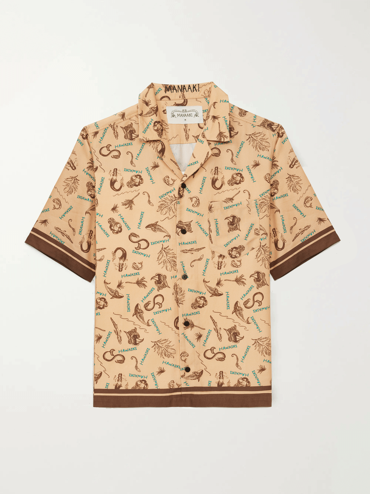 Hawaiki Camp-Collar Printed Lyocell-Twill Shirt