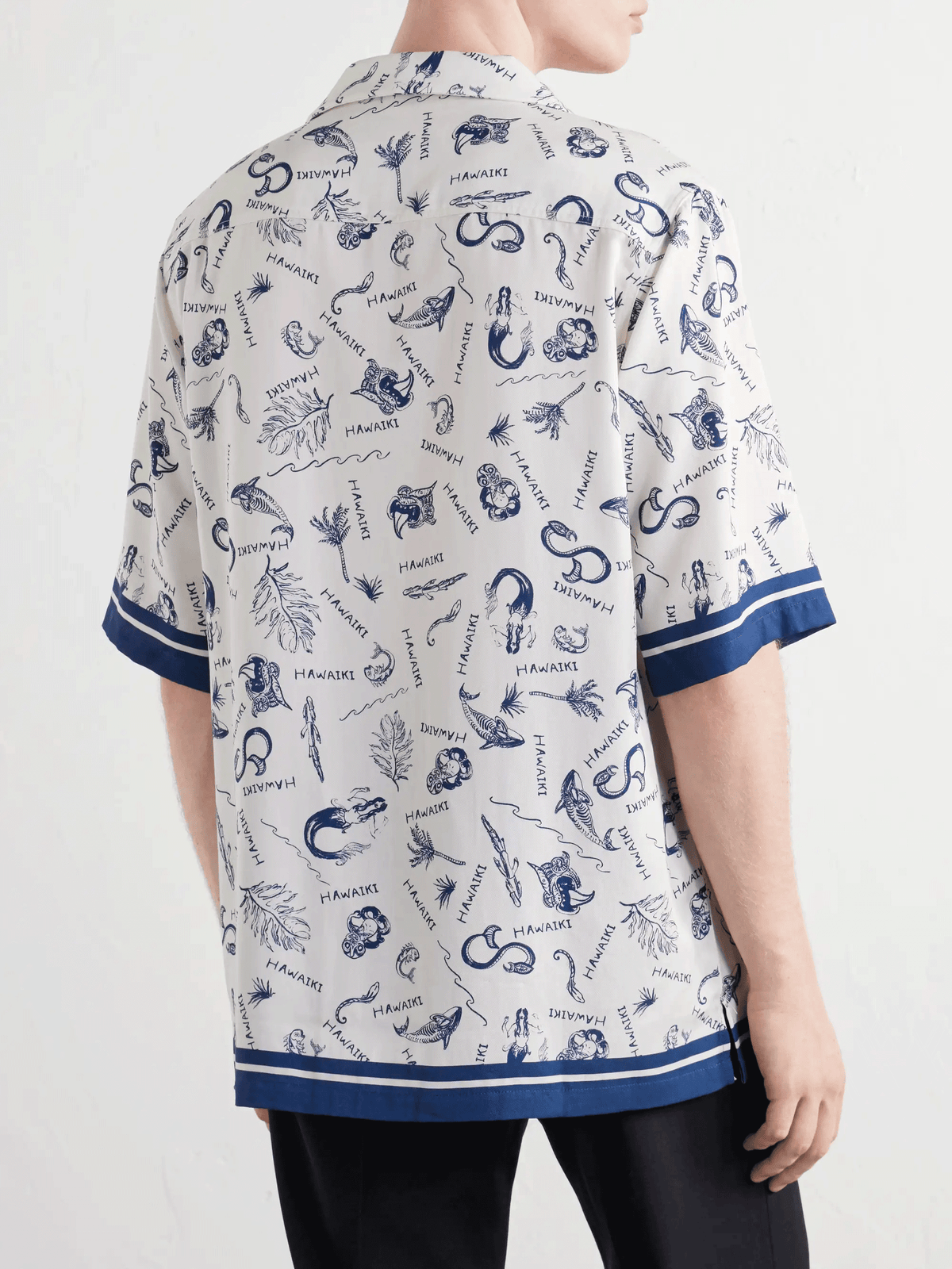 Hawaiki Camp-Collar Printed Lyocell-Twill Shirt