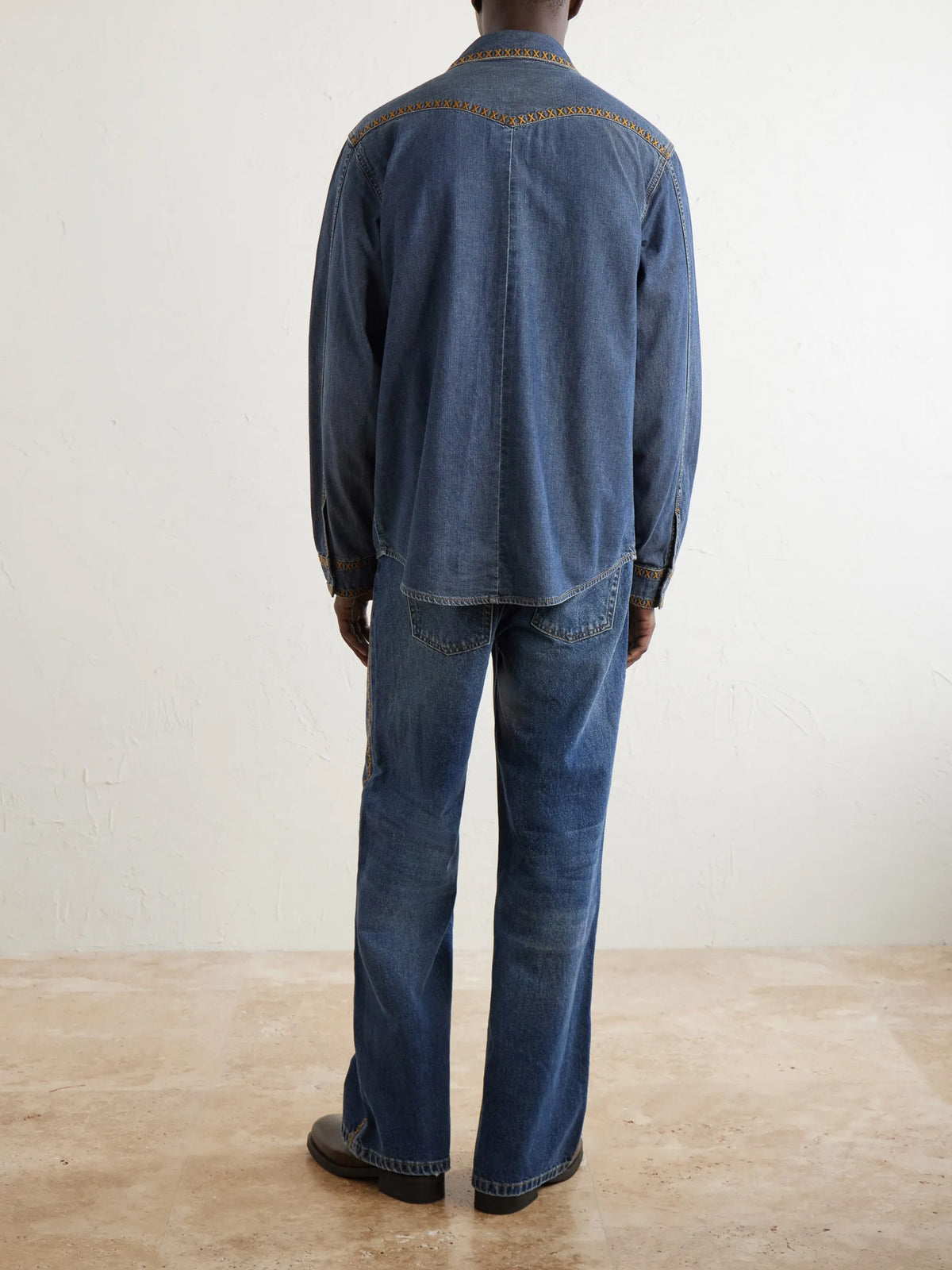 Tukutuku Embroidered Denim Shirt