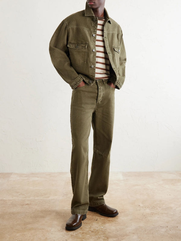Pita Straight-Leg Garment-Dyed Jeans