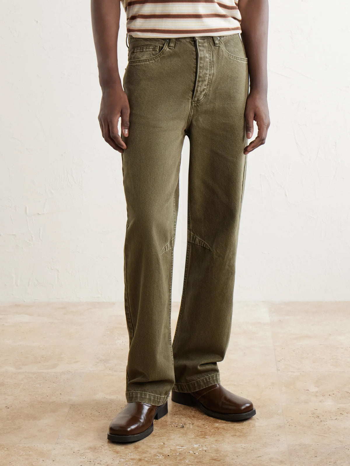 Pita Straight-Leg Garment-Dyed Jeans