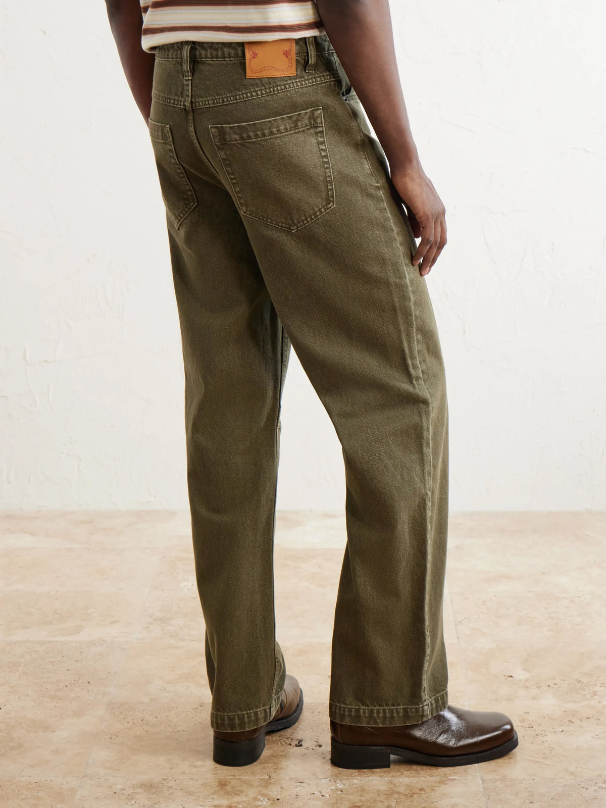 Pita Straight-Leg Garment-Dyed Jeans