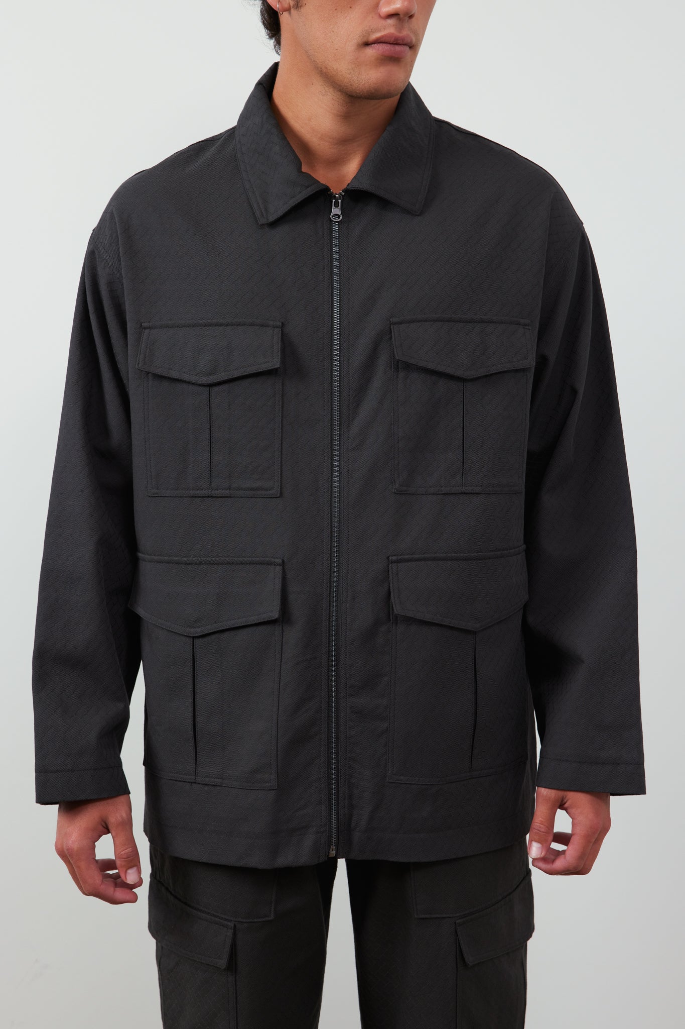 Raranga Cotton-Twill Jacket