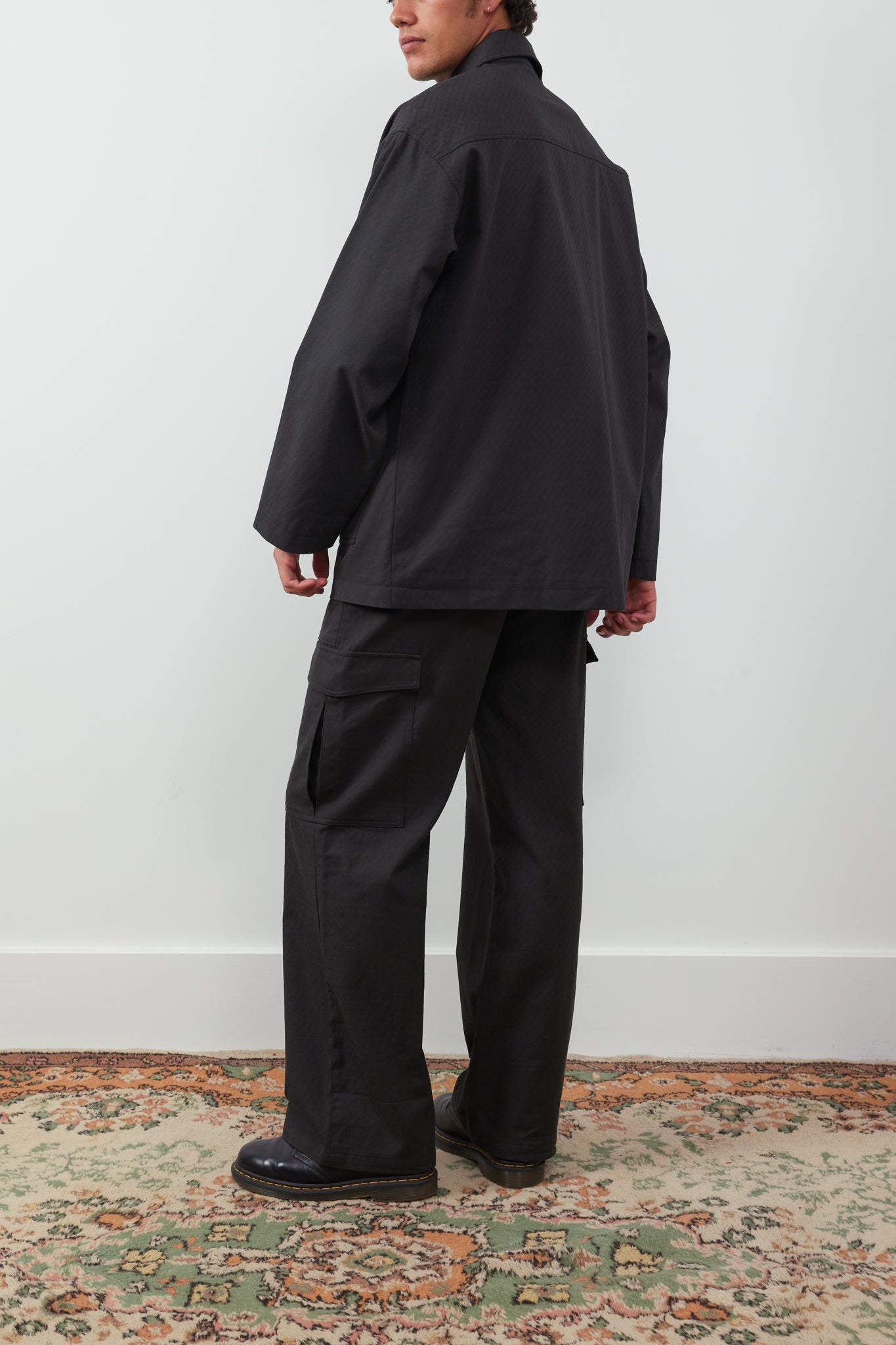 Raranga Straight-Leg Cotton-Twill Cargo Trousers